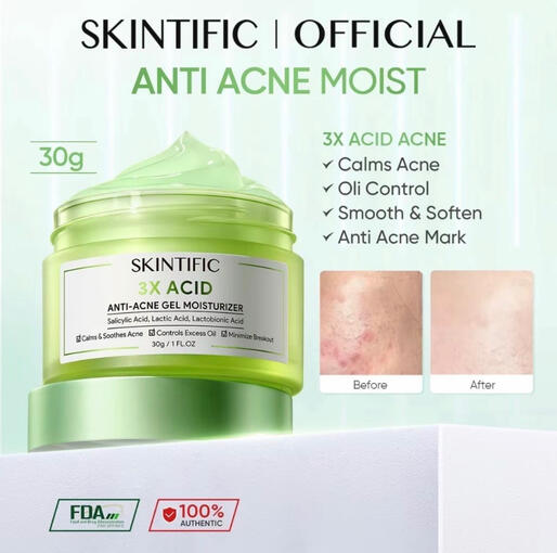 SKINTIFIC 3X ACID ANTI-ACNE GEL MOISTURIZER SKINTIFIC 3X ACID ANTI-ACNE GEL MOISTURIZER